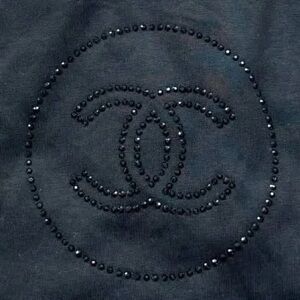 Chanel Beaded CC Logo Tee